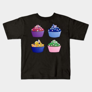 Inner Senshi Cupcakes Pattern Kids T-Shirt